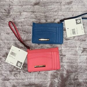 Anne Klein blue and Pink Cardholder Wallet/Wristlet